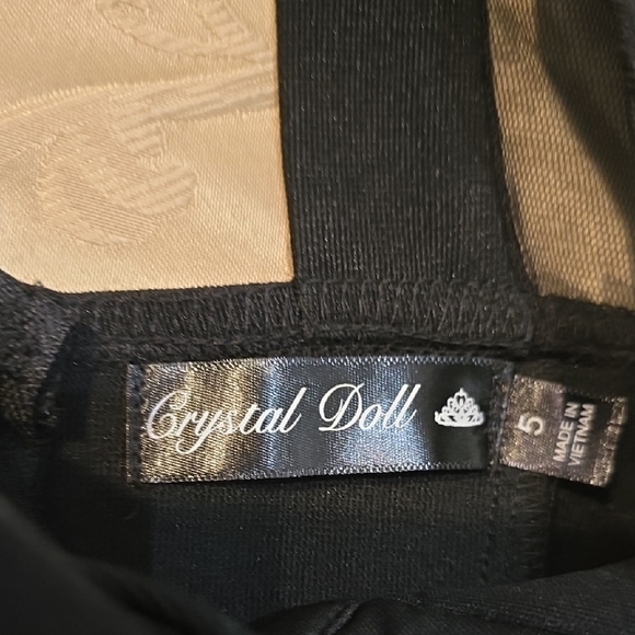 Crystal Doll Black Lace Mini Dress - Picture 2 of 8